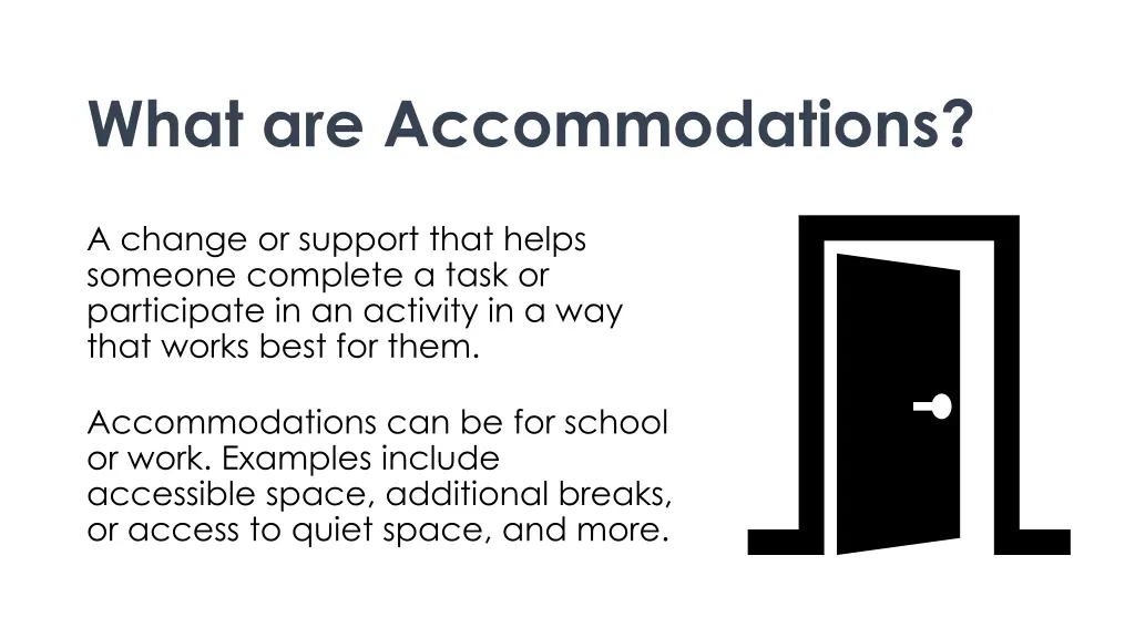 what are accommodations