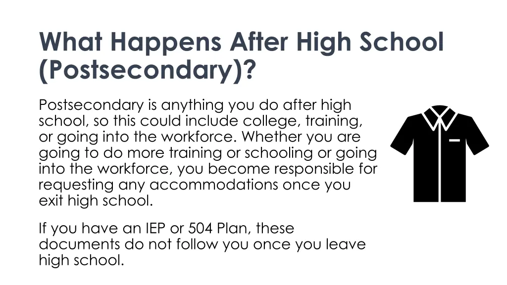 what happens after high school postsecondary
