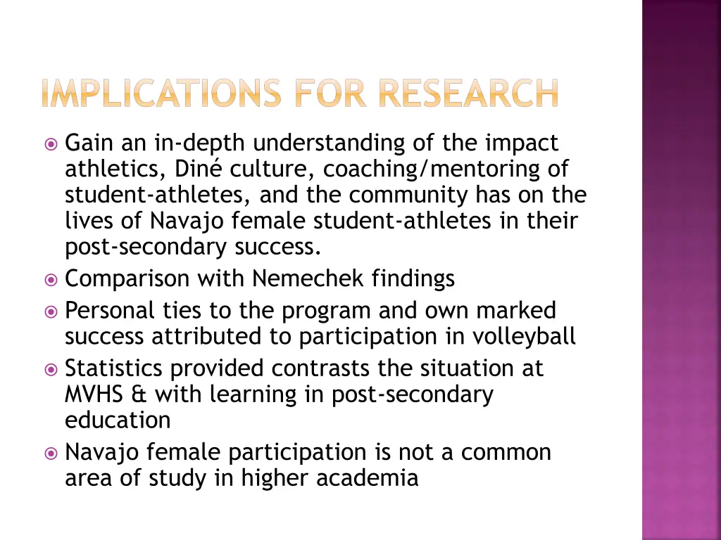 implications for research