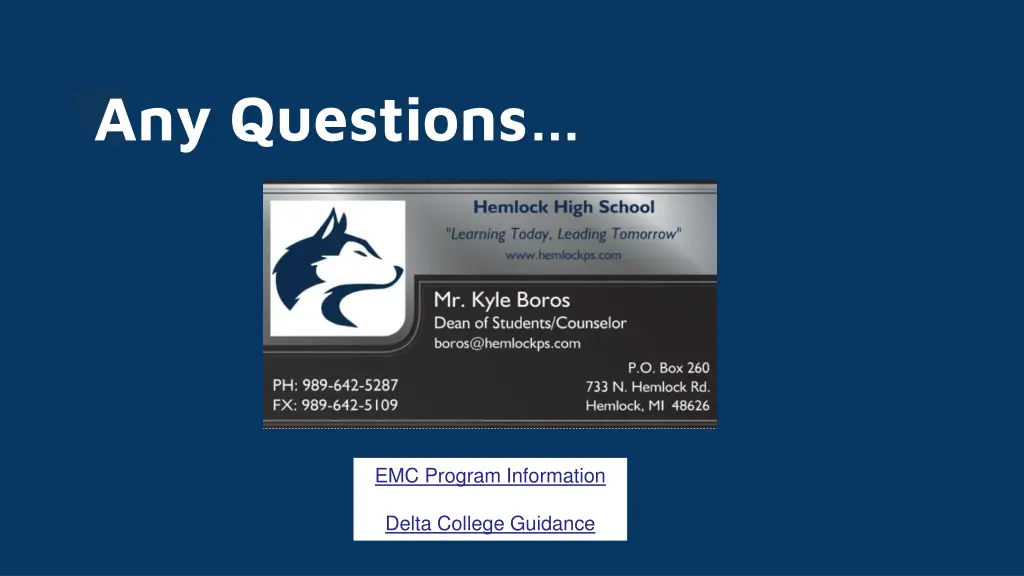 any questions