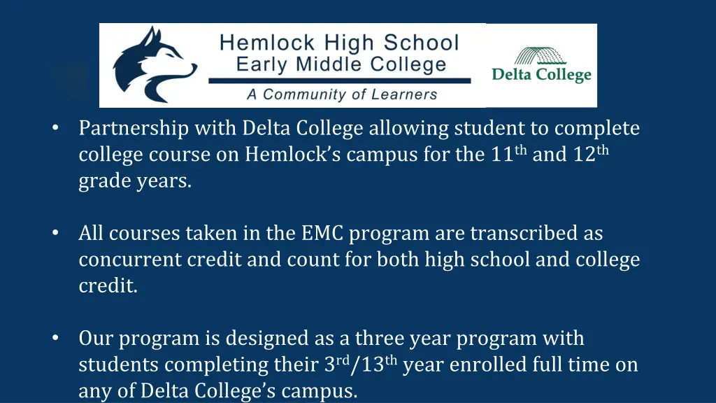 partnership with delta college allowing student