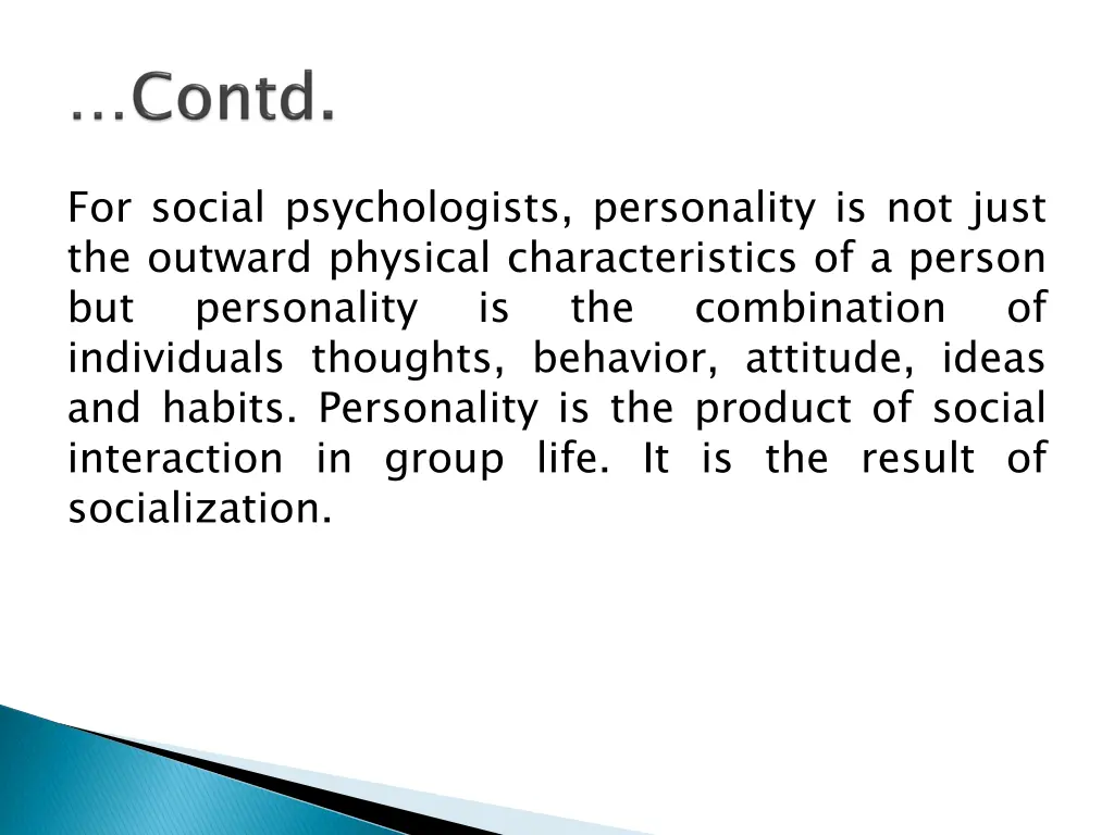 for social psychologists personality is not just