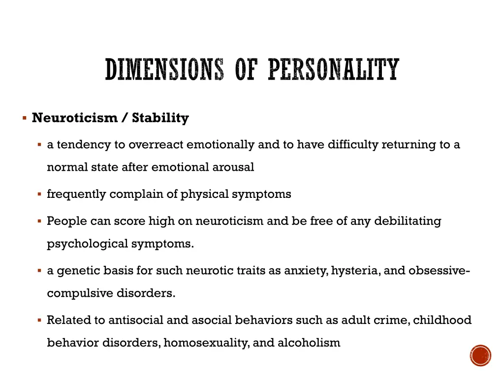 dimensions of personality 6