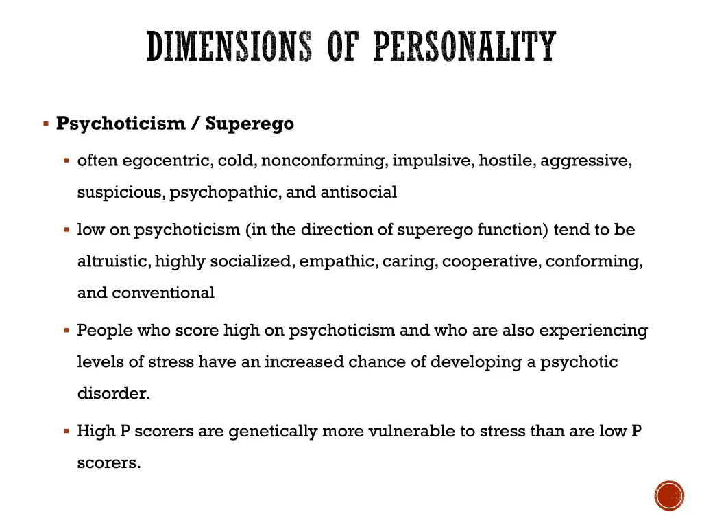 dimensions of personality 8
