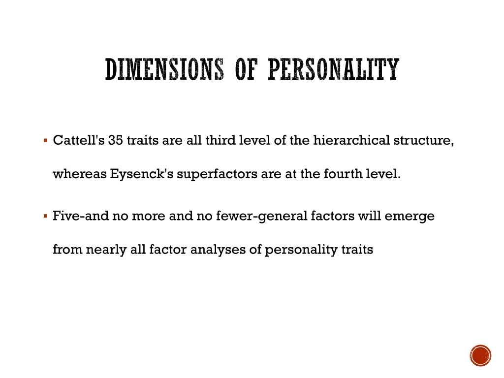 dimensions of personality