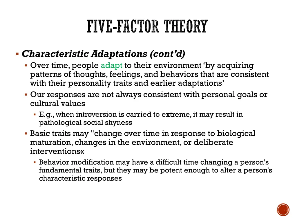 five factor theory 6