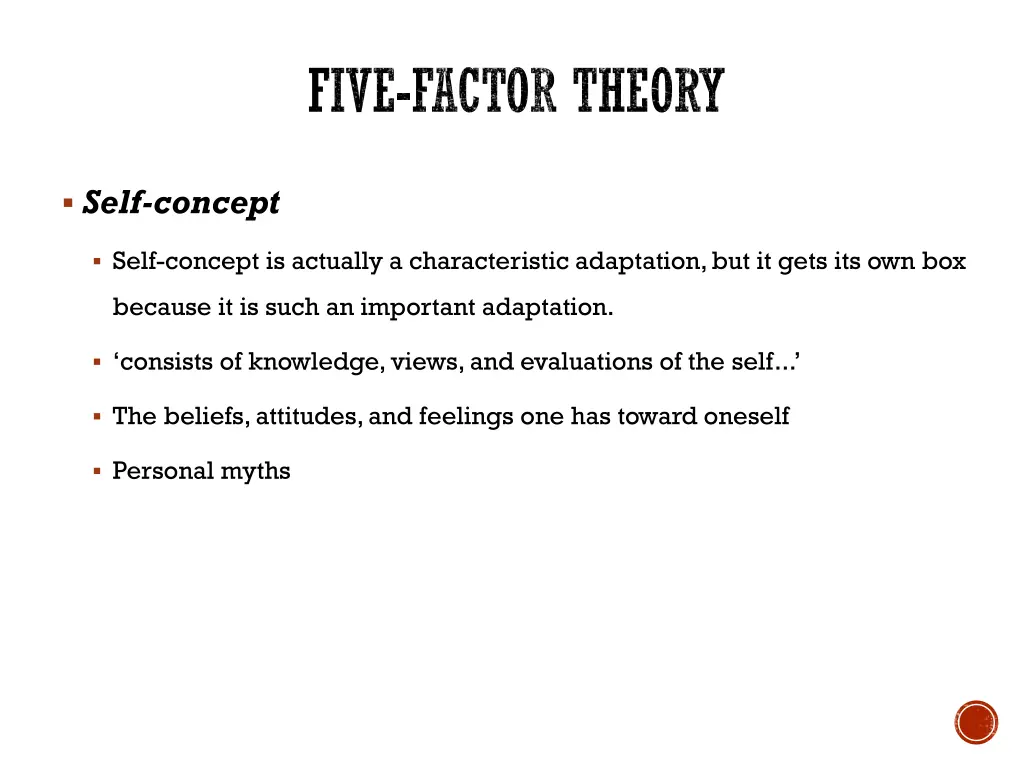 five factor theory 7