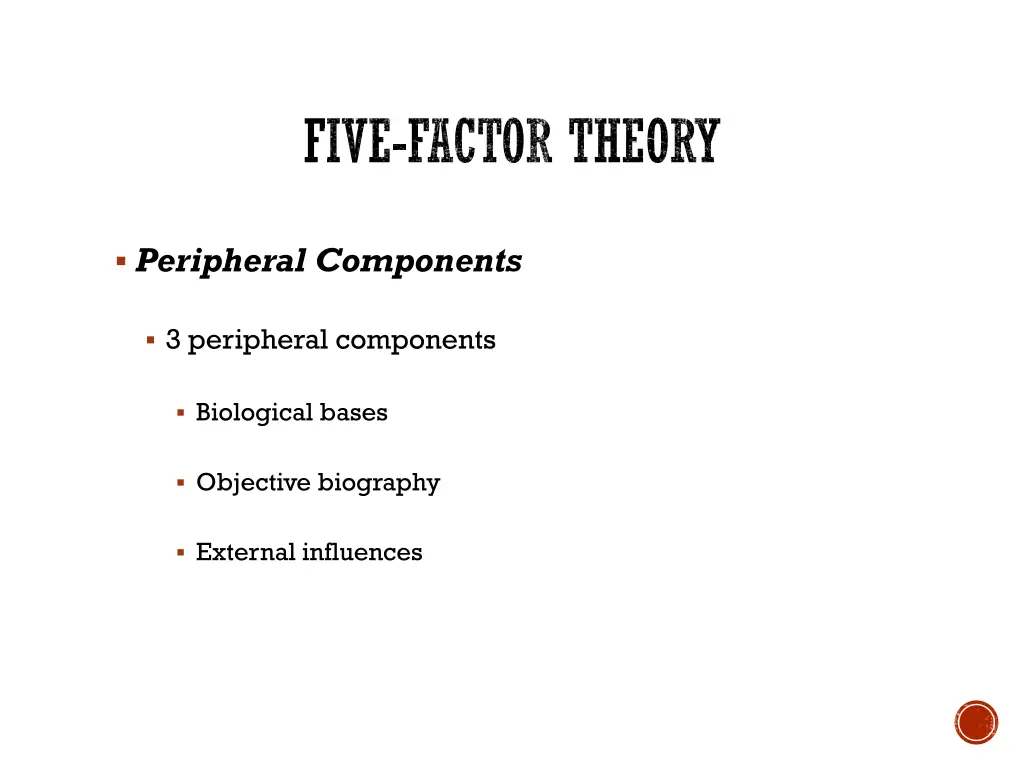five factor theory 8