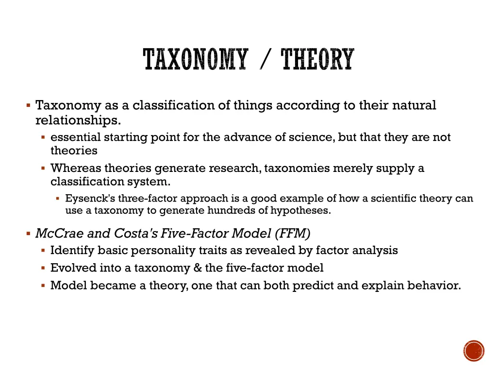 taxonomy theory