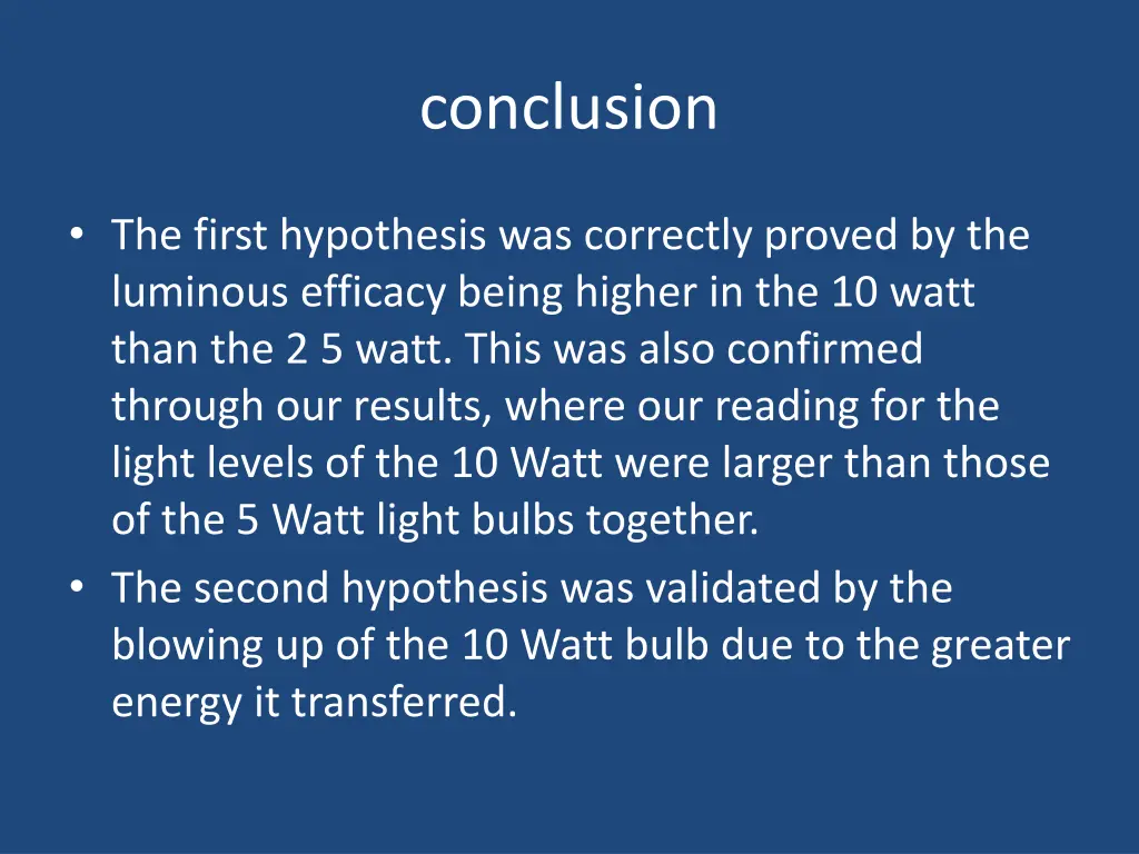 conclusion