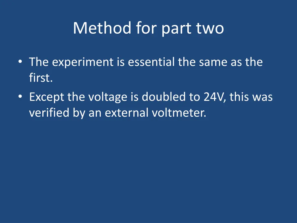 method for part two