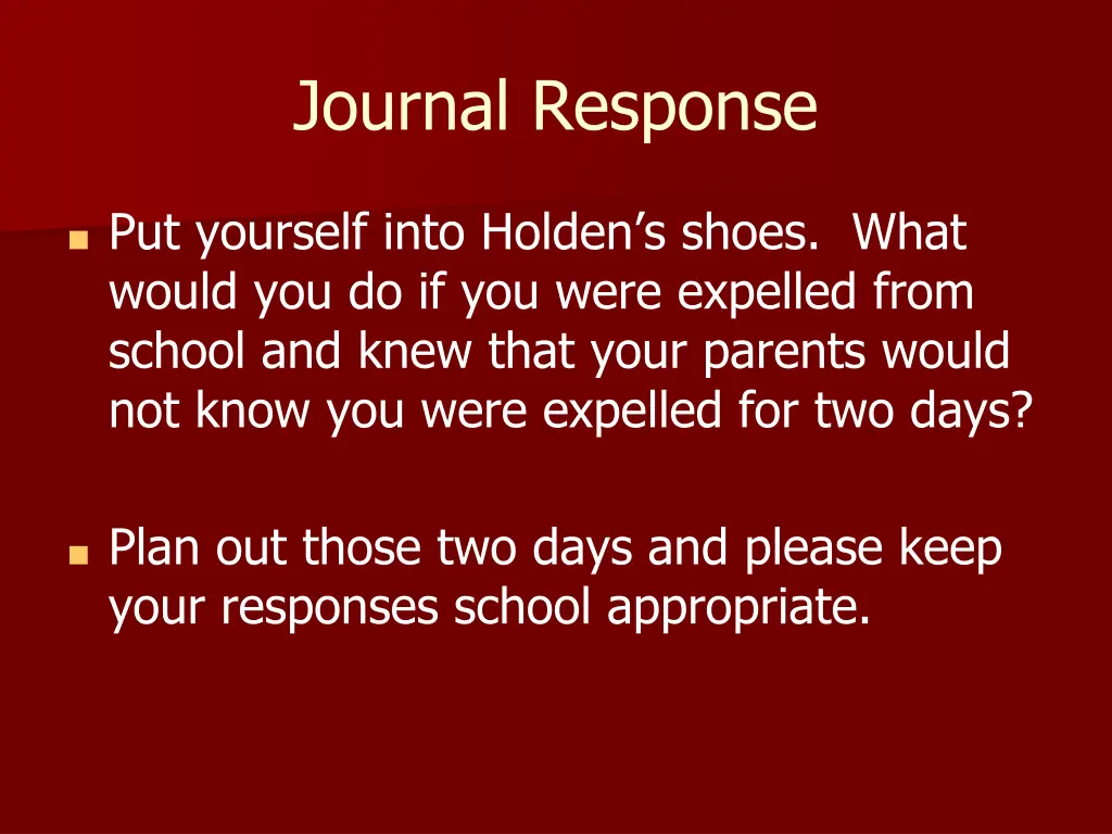 journal response