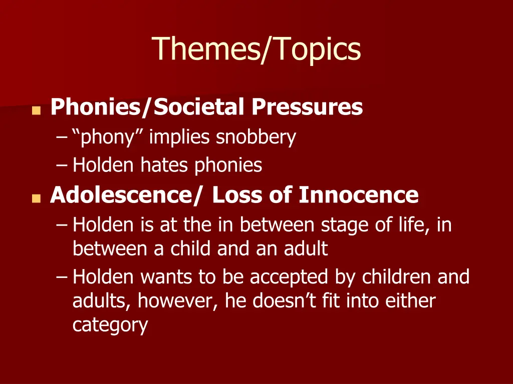 themes topics