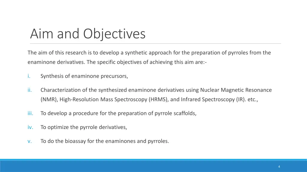 aim and objectives