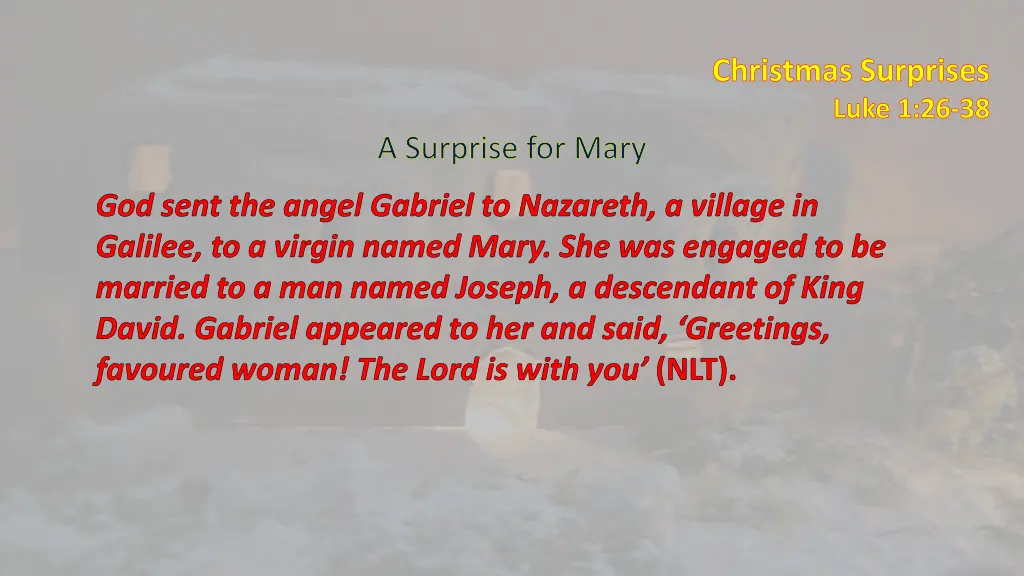 christmas surprises luke 1 26 38 1