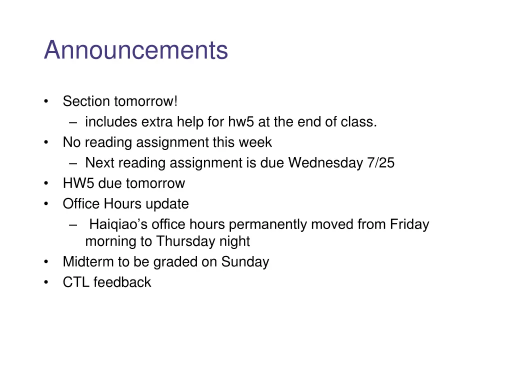 announcements 2