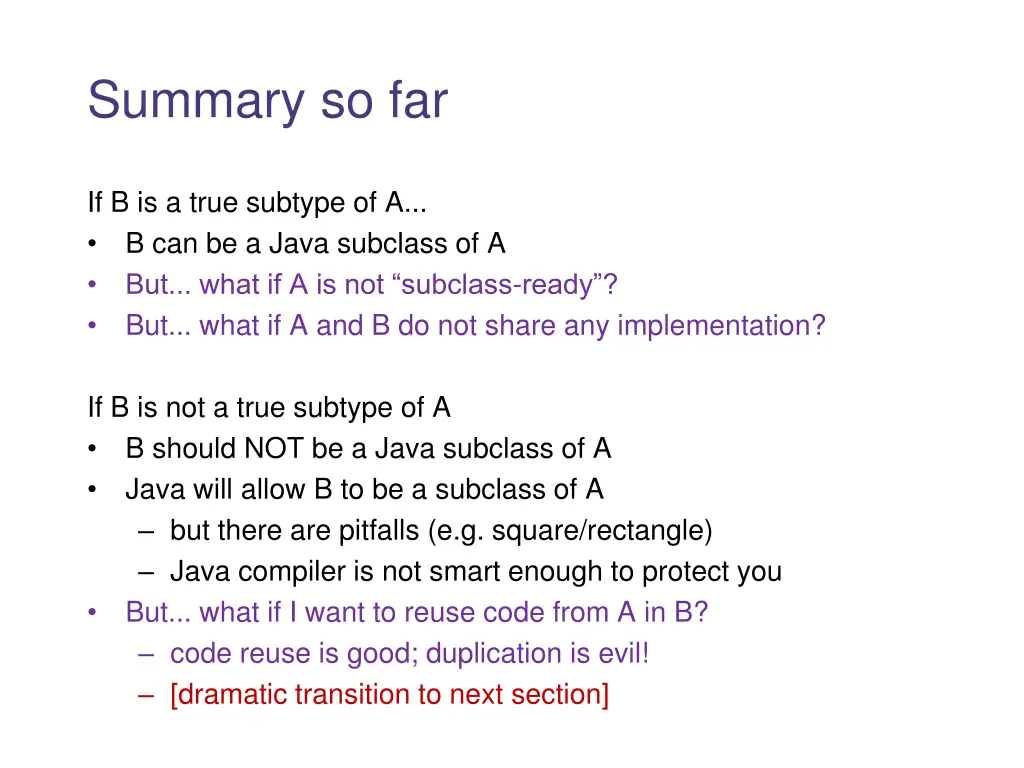 summary so far 1