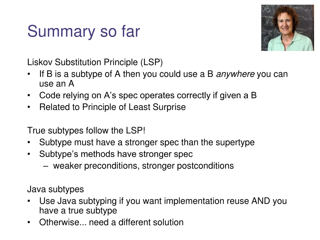 summary so far