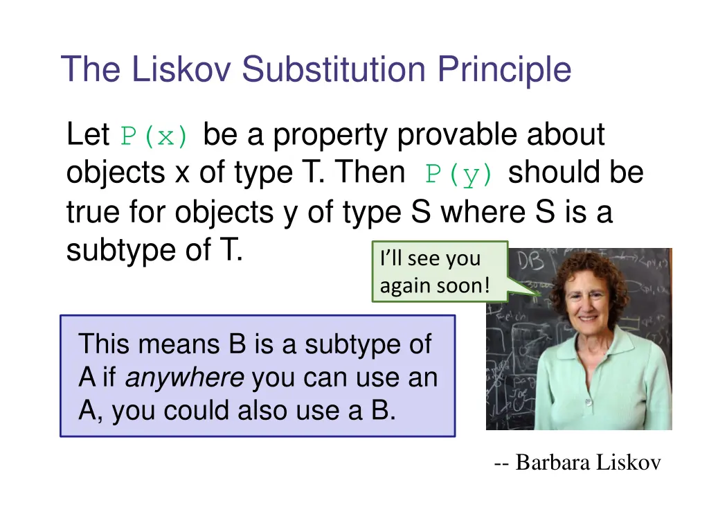the liskov substitution principle 1