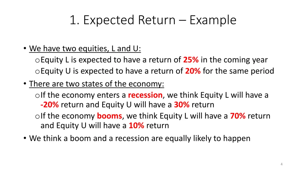 1 expected return example