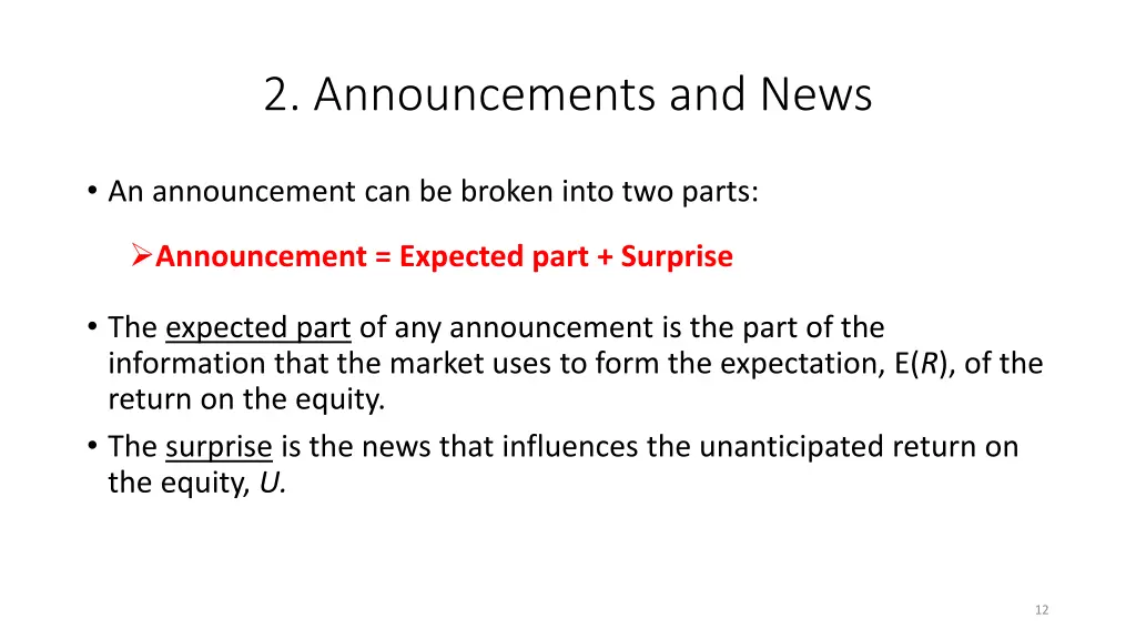 2 announcements and news