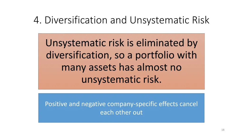 4 diversification and unsystematic risk