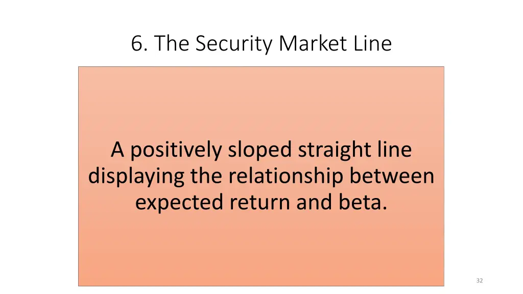 6 the security market line