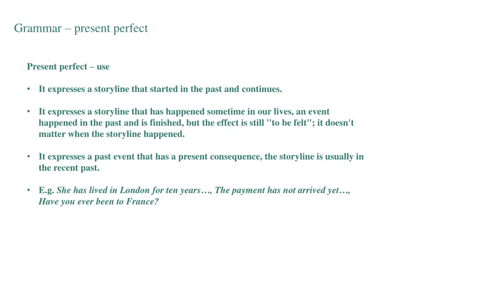 grammar present perfect 1