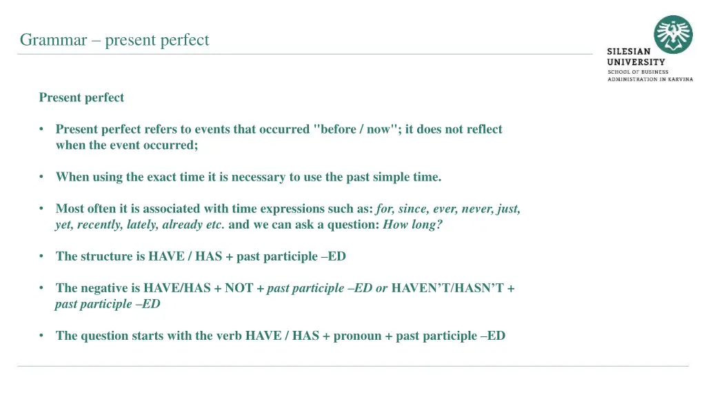 grammar present perfect