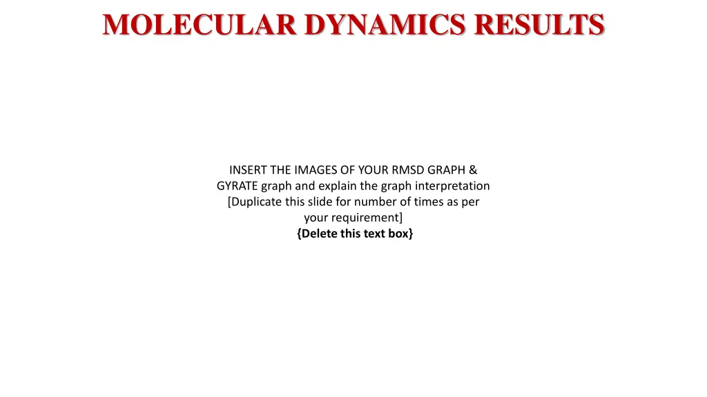 molecular dynamics results