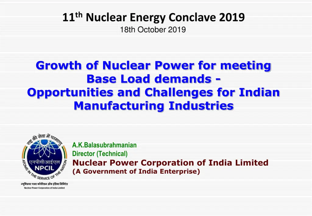 11 th nuclear energy conclave 2019 18th october