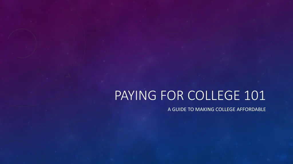 paying for college 101