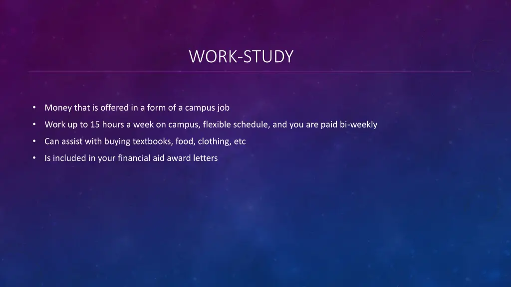 work study