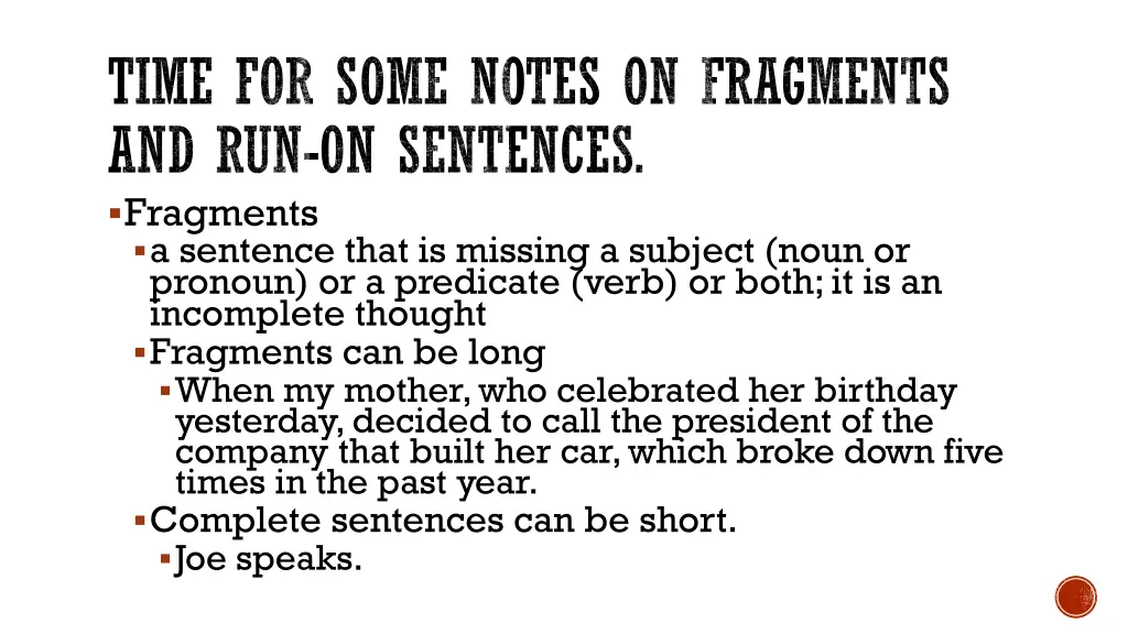 time for some notes on fragments