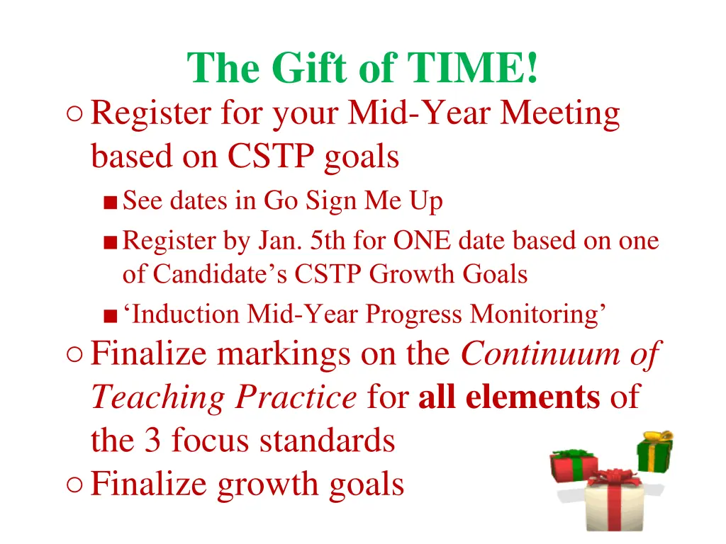 the gift of time register for your mid year