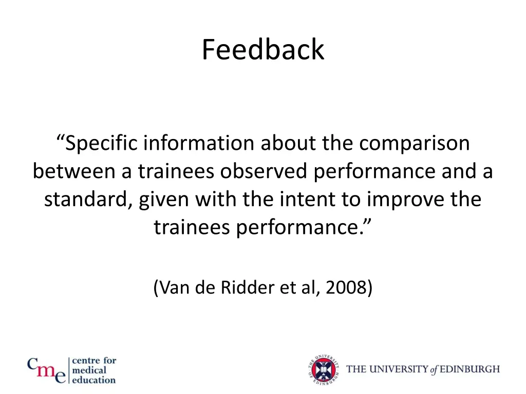 feedback