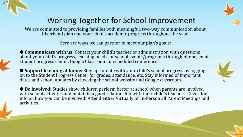 working together for school improvement