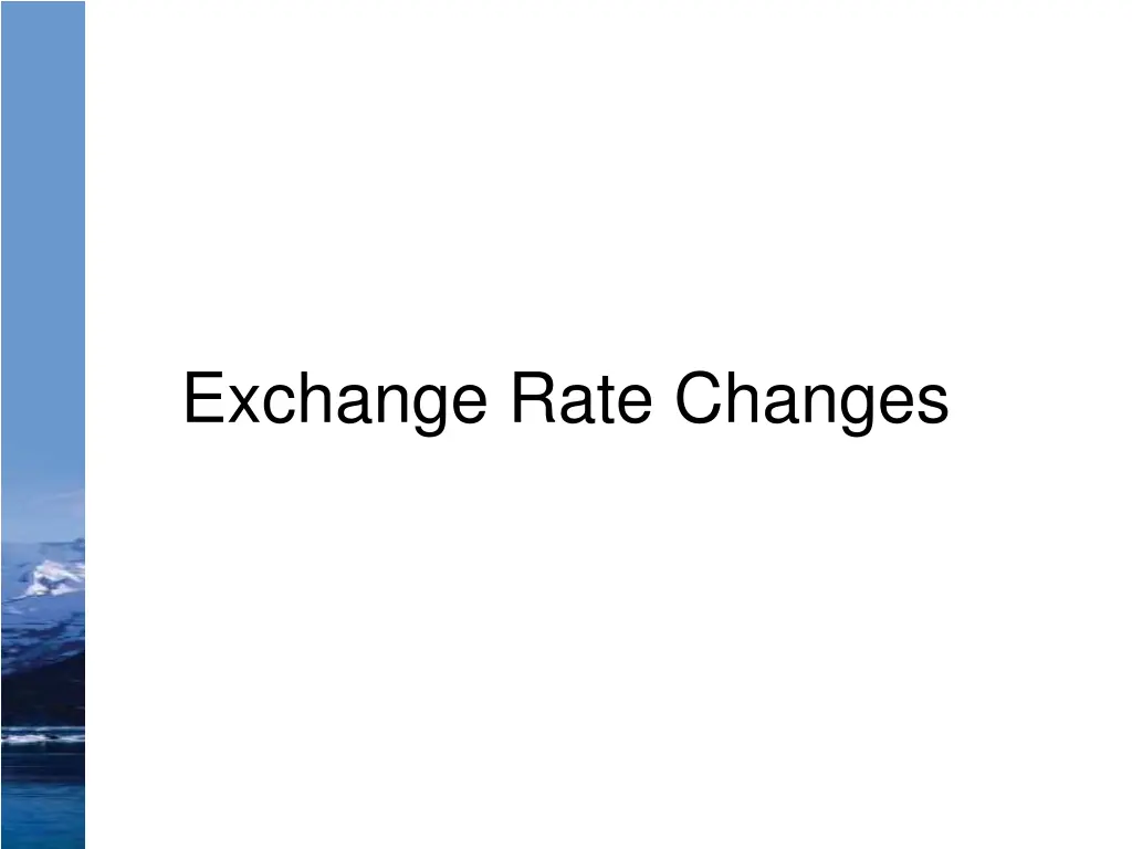 exchange rate changes