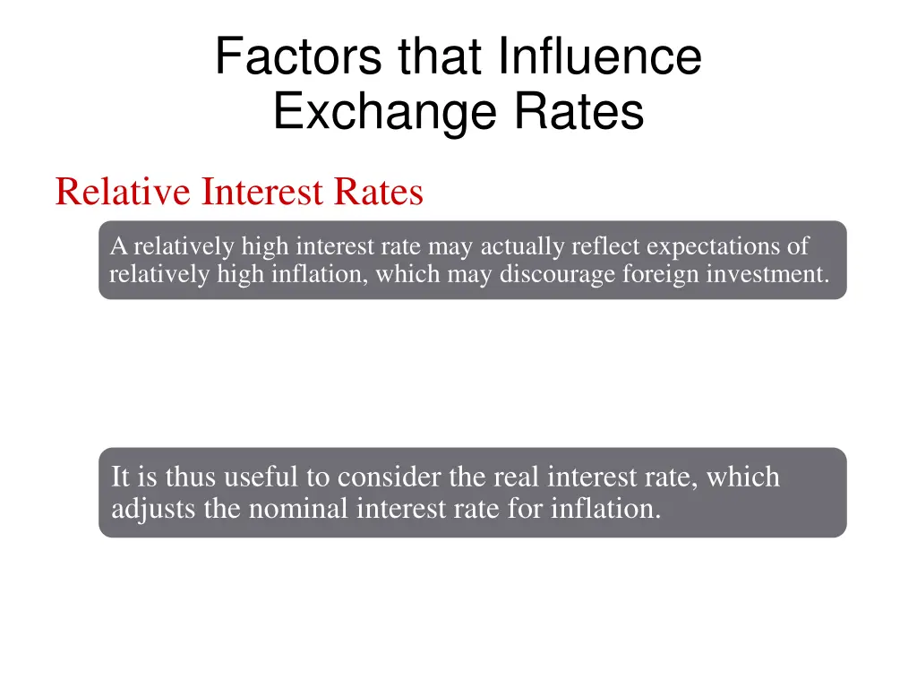 factors that influence exchange rates 2