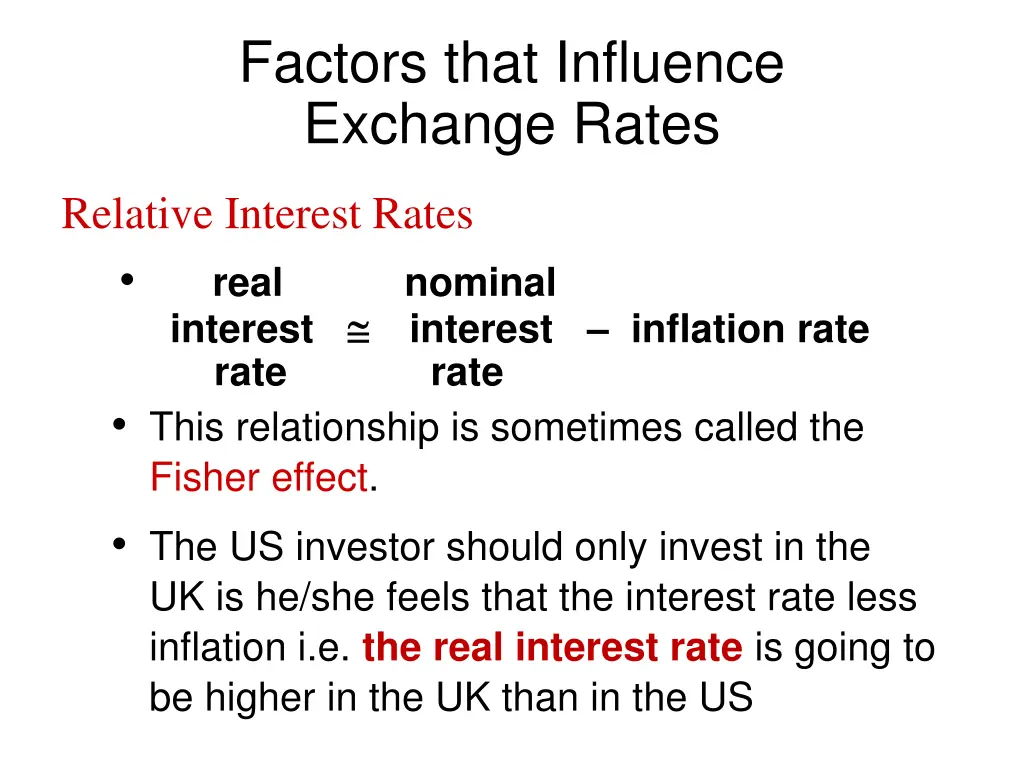 factors that influence exchange rates 3