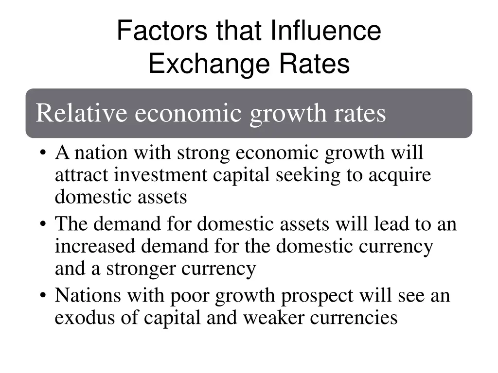 factors that influence exchange rates 9
