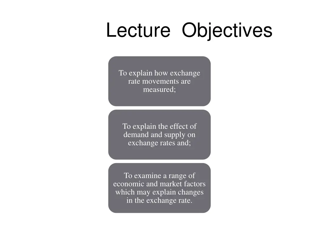 lecture objectives