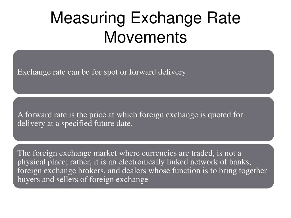 measuring exchange rate movements 1