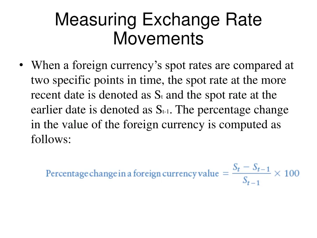 measuring exchange rate movements 2