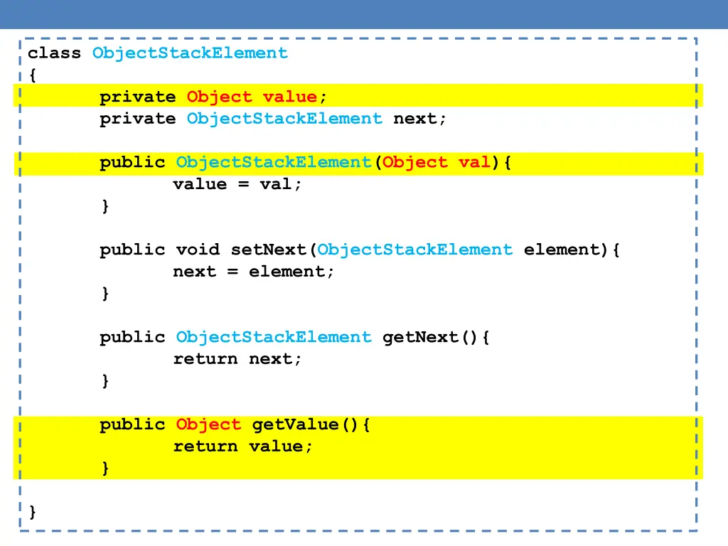 class objectstackelement private object value