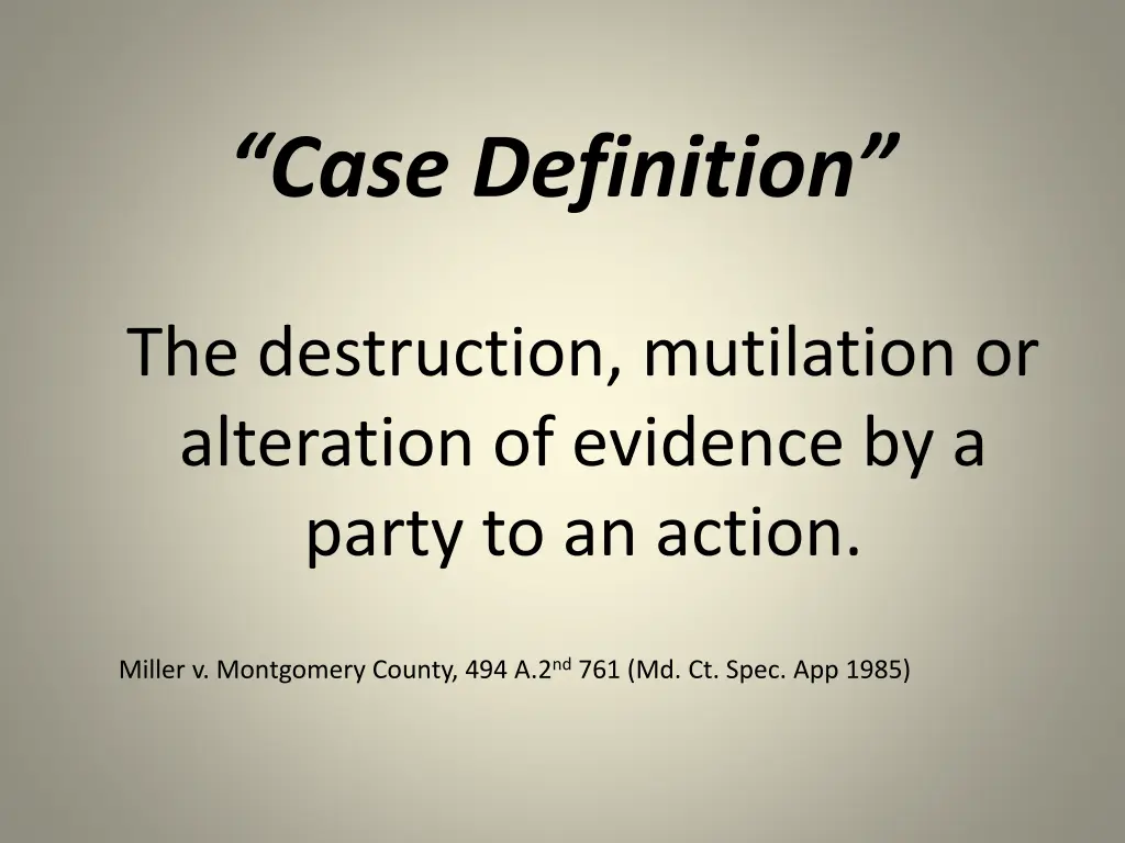 case definition