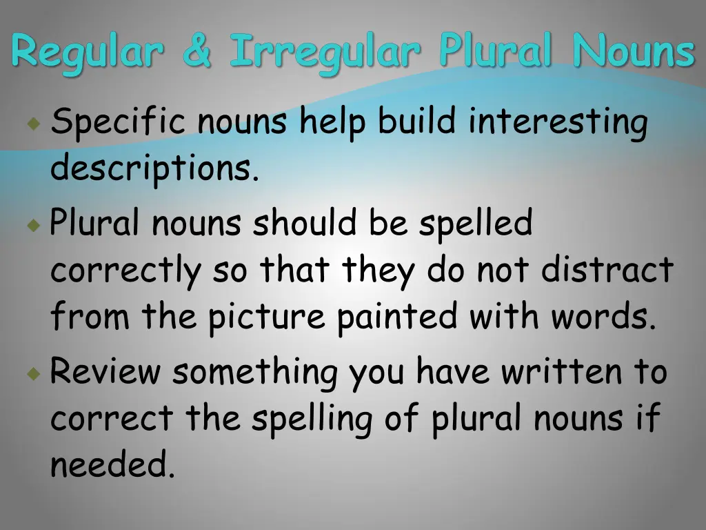 regular irregular plural nouns 6