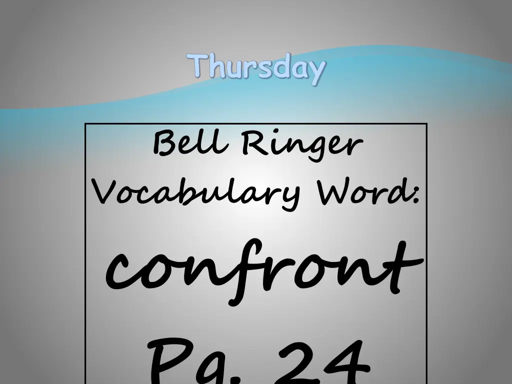 thursday