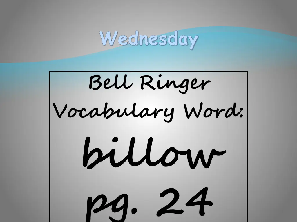 wednesday