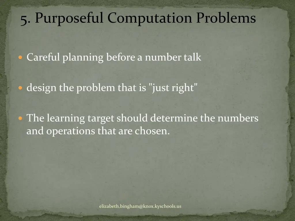 5 purposeful computation problems